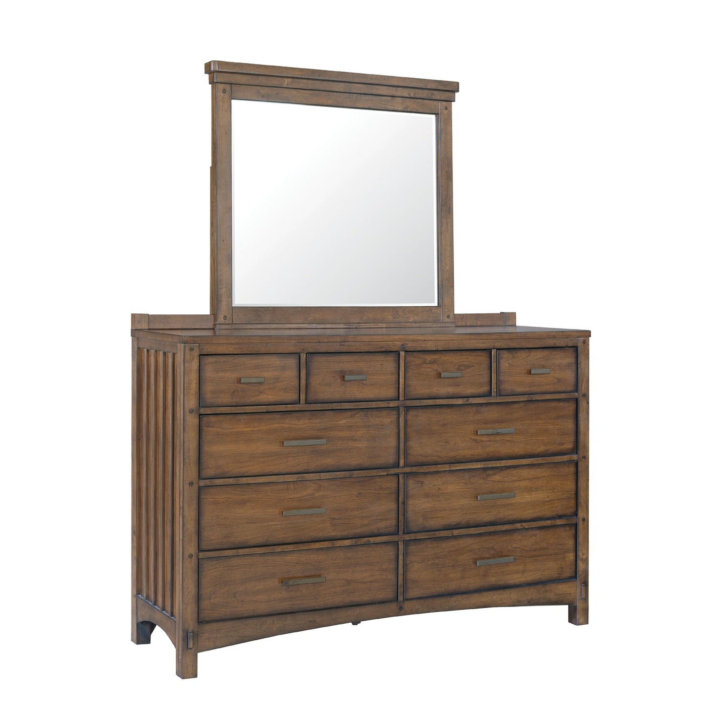 Seneca - Beveled Glass Dresser Mirror - Brown