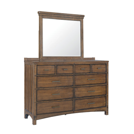 Seneca - Beveled Glass Dresser Mirror - Brown