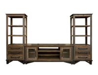 Loft - TV Stand / Wall Unit - Two Tone Gray / Brown