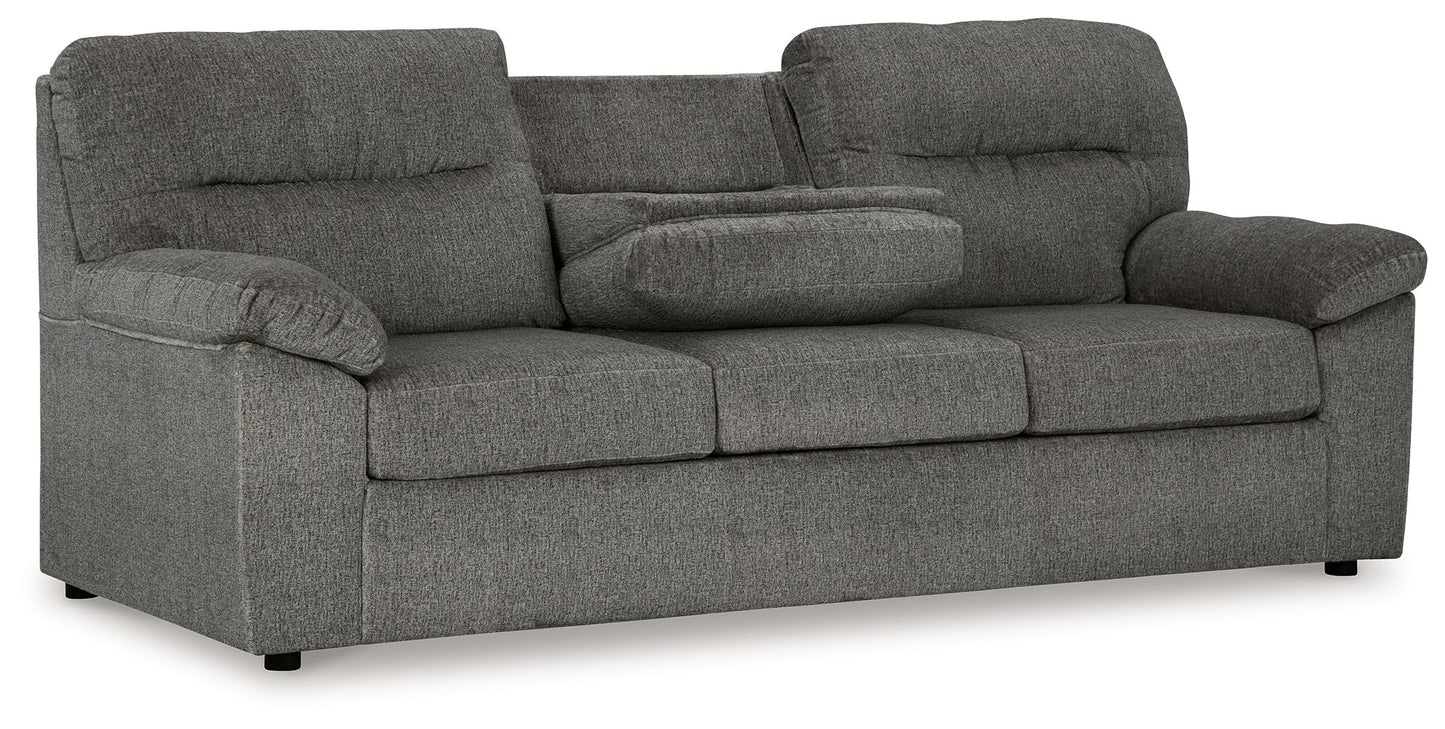 Bindura - Mineral - Sofa With Drop Down Table