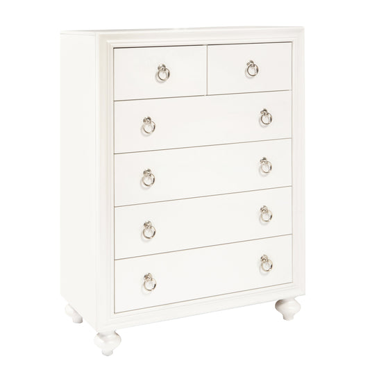 Bella White - 6-Drawer Chest - White