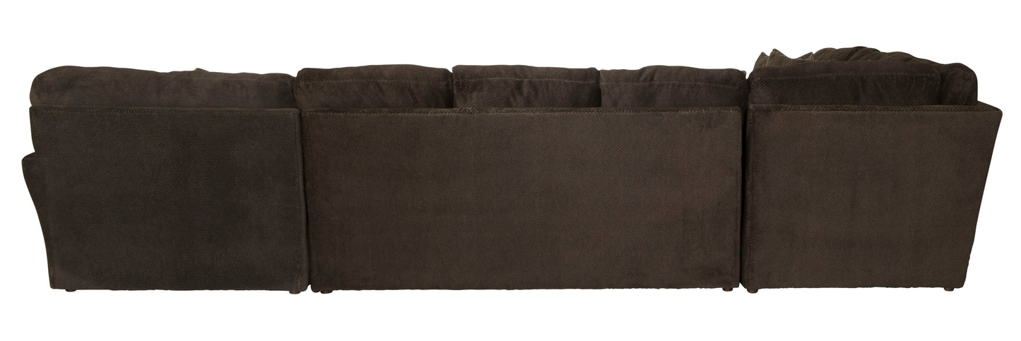 Mammoth - 3 Piece Sectional With Cocktail Ottoman (RSF Chaise) - Chocolate