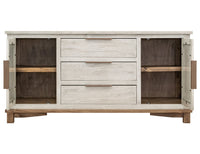Loft - 3 Drawer & 2 Door Buffet - Gray / Beige