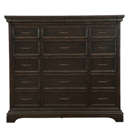 Caldwell - 17 Drawer Master Chest - Brown