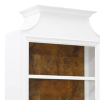 Pulaski Accents - Open Storage 3 Shelf Bookcase with Natural Wood Back Panel - White