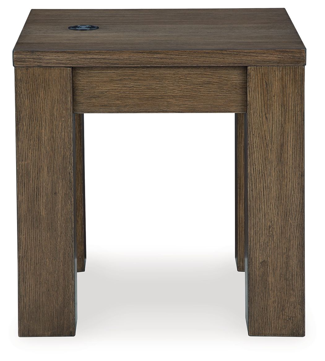 Rosswain - Warm Brown - Square End Table