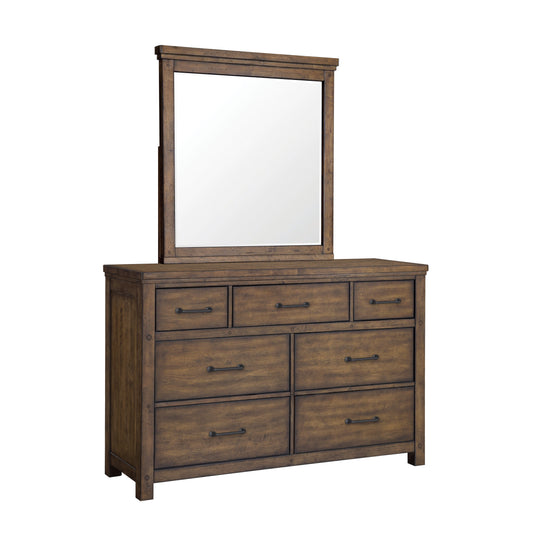 Cambridge - Beveled Dresser Mirror - Brown