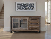 Loft Brown - 60” Buffet With 3 Drawer / 2 Doors - Two Tone Gray / Brown
