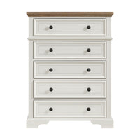 Eastwood - Youth 5-Drawer Chest - Brown And White