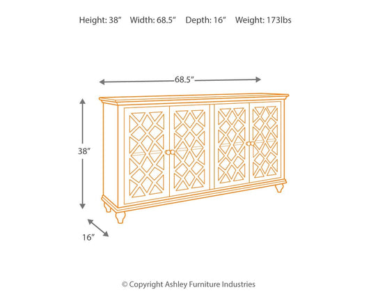 Mirimyn - Antique Teal - Accent Cabinet - Vintage Finish