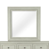 Raelynn - Portrait Concave Framed Mirror - Weathered White