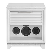 Denmark - 1-Drawer Nightstand With Speaker And USB - White