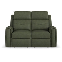 Felix - Power Reclining Loveseat With Console, Power Headrest, Lumbar, Heat & Massage