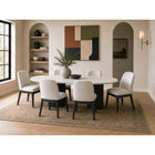 Sylvie - 7 Piece Standard Height Dining Set (Oval Table And Six Chairs) - Black With Grain