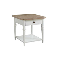 Turnberry Park - Rectangular End Table - Washed White