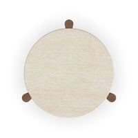 Verona - Accent Table - Beige / Dark Brown