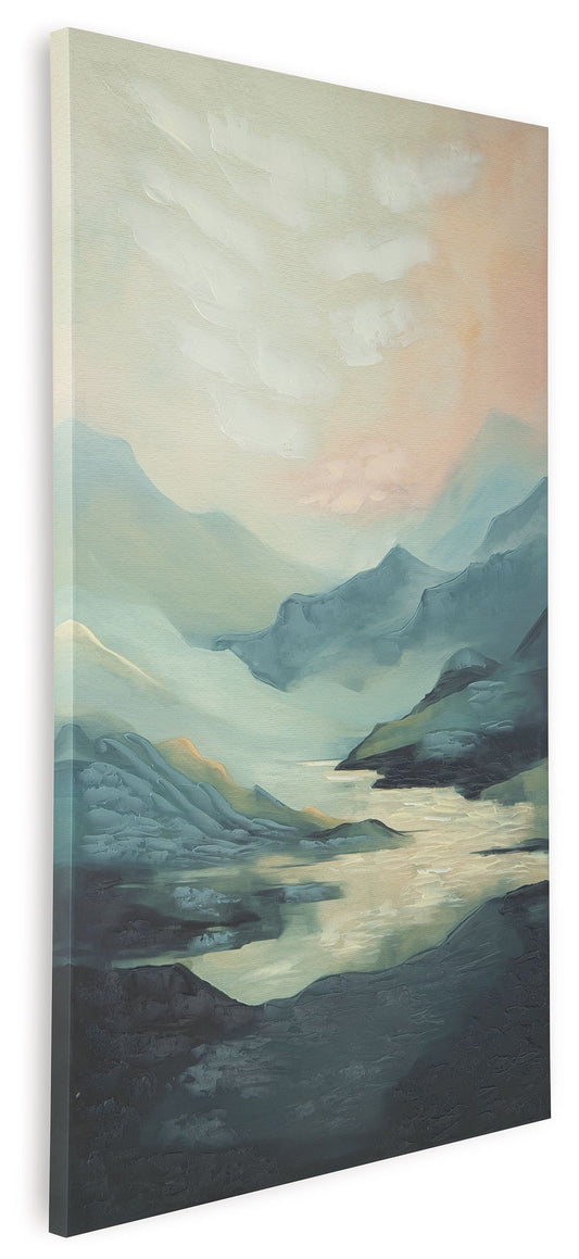 Thomhill - Teal / Green / Peach - Wall Art