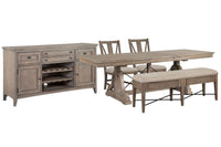 Paxton Place - Extendable Trestle Dining Table Set