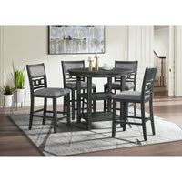 Amherst - Counter Table With Wood Leg - Gray Finish