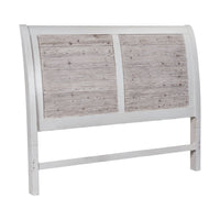 Backroads - King Sleigh Headboard - Weathered White