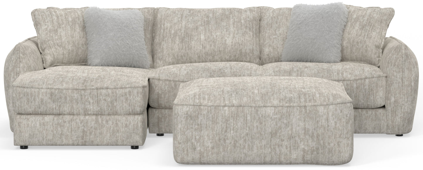 Bucktown - 2 Piece Sofa / Chaise With Extra Thick Cuddler Seat Cushions & Cocktail Ottoman