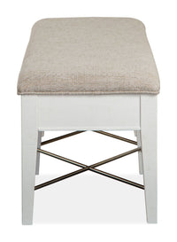 Heron Cove - Bench With Upholstered Seat - Chalk White