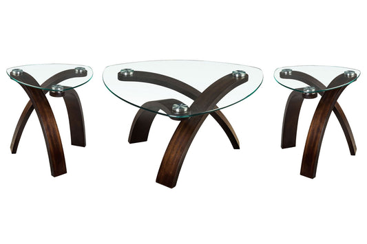 Allure - Pie Shaped Cocktail Table Set