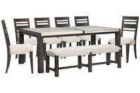 Plum Creek - 8 Piece Rectangular Dining Table Set