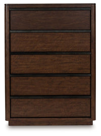 Dilenno - Dark Brown - Five Drawer Chest