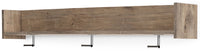 Oliah - Natural - Wall Mounted Coat Rack w/Shelf