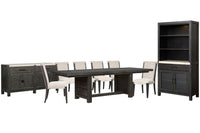 Plum Creek - 9 Piece Extendable Trestle Dining Table Set