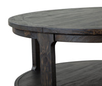 Boswell - Round Cocktail Table (With Casters) - Peppercorn