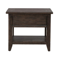 Paradise Valley - Rectangular End Table - Saddle Brown