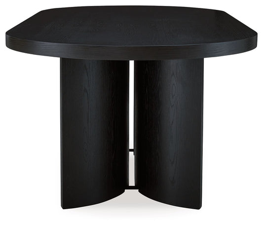 Rowanbeck - Black - Oval Dining Room Table