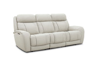 Moorehead - 3P Sofa (Zero Gravity, Drop Down Table With Lights, Wireless Charger And Two Cupholders) - Kona-White