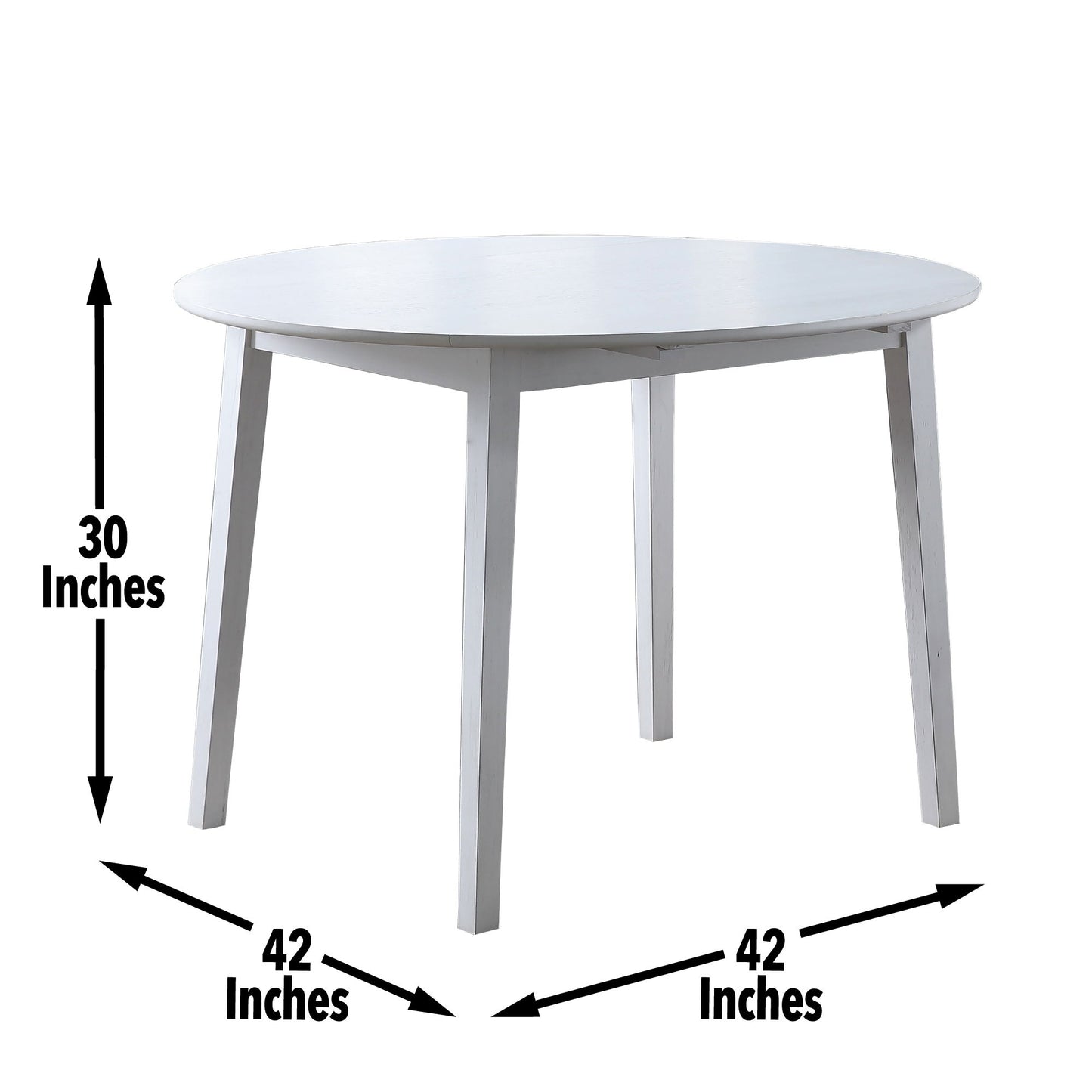 Naples - Drop Leaf Dining Table - White