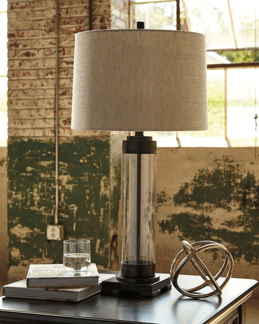 Talar - Clear / Bronze Finish - Glass Table Lamp