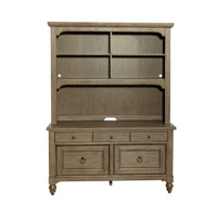 Americana Farmhouse - Credenza Hutch - Dusty Taupe