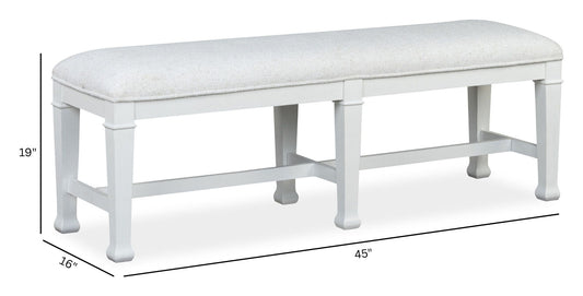 Kingston - Bench - Whisper White And Cerused Nutmeg