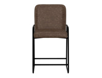 Seating - 24" Upholstered Barstool - Chocolate Brown / Black