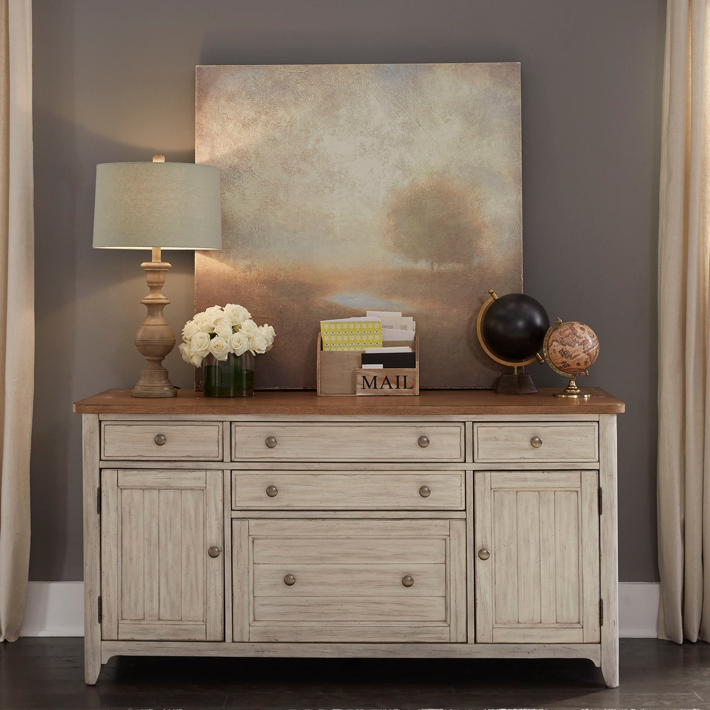 Farmhouse Reimagined - Door Credenza - White