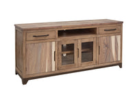 Natural Parota - 70" TV Stand - Brown Cappuccino