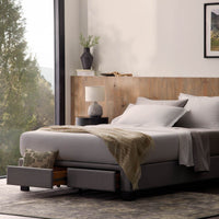 Duncan - King Platform Bed Base - Stone