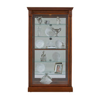 PFC Curios - Lighted Sliding Door 5 Shelf Curio Cabinet - Cherry Brown