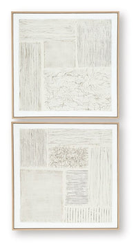 Andorfield - Wall Art Set (Set of 2) - Beige / Black / White