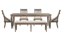 Lancaster - 6 Piece Extendable Rectangular Dining Table Set