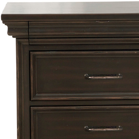 Caldwell - 2 Drawer Nightstand - Smoked Molasses
