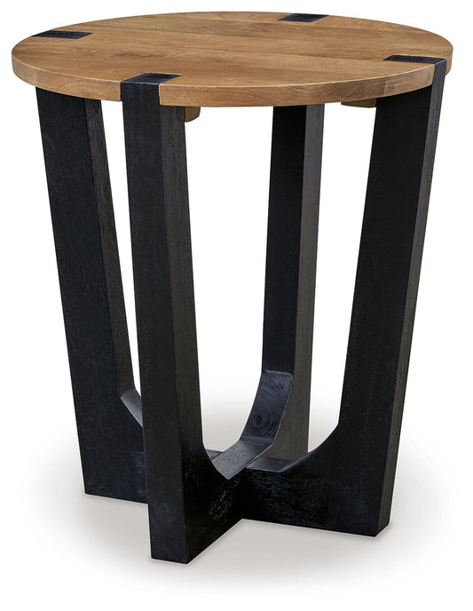 Hanneforth - Brown - Round End Table