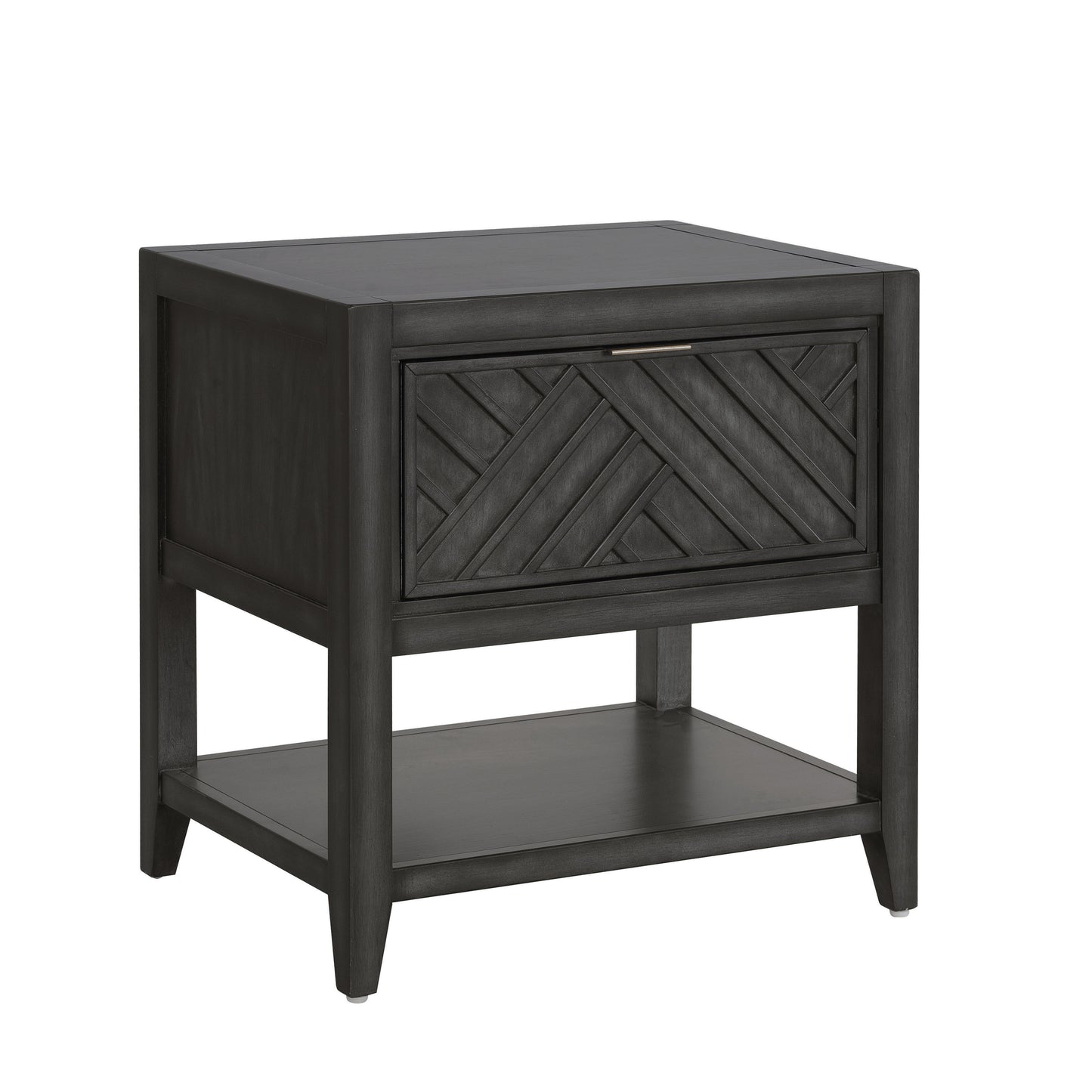 Lenox - Leg Nightstand With USB-C Port - Black