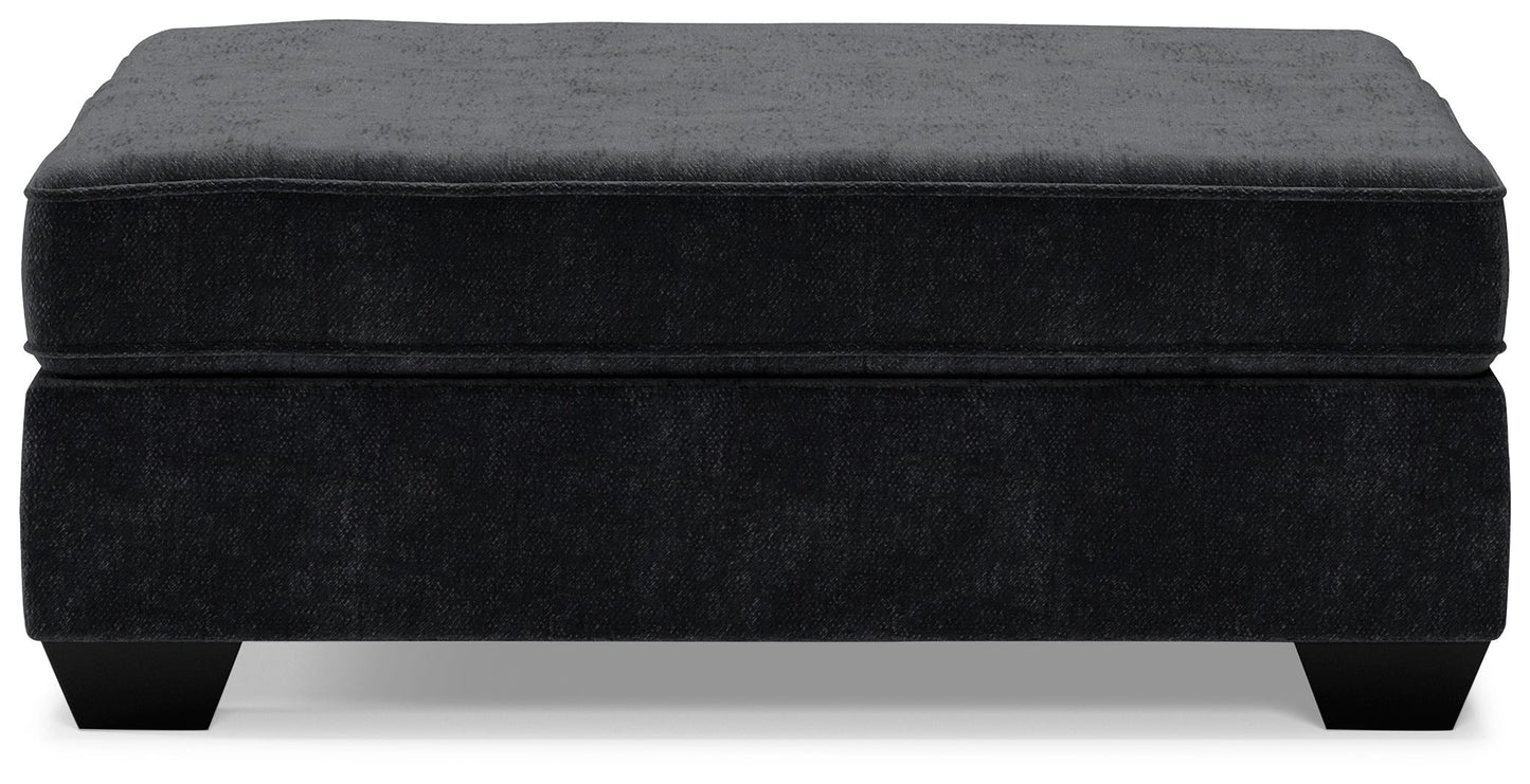 Lavernett - Charcoal - Oversized Accent Ottoman